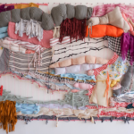 Reclaimed clothing and yarn artwork by Bárbara Miñarro