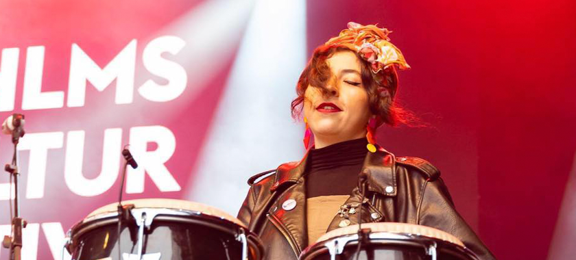 Daniela Serna Cuevas performing Latin-Alternative music in Stockholm, Sweden, as part of the LADAMA TOUR, 2018